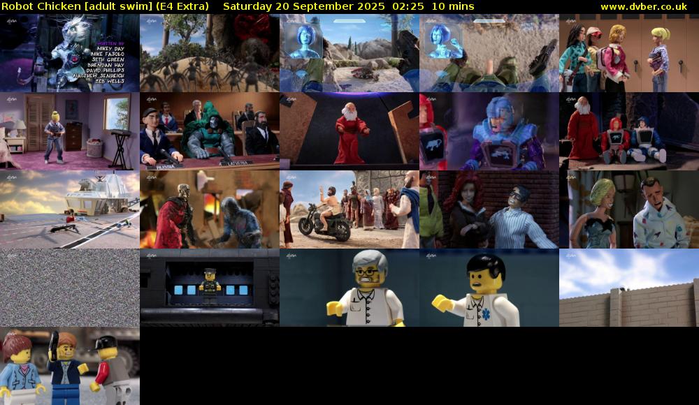 Robot Chicken [adult swim] (E4 Extra) Saturday 20 September 2025 02:25 - 02:35
