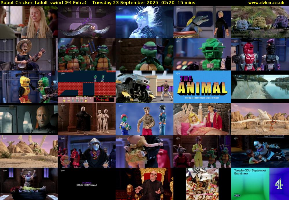 Robot Chicken [adult swim] (E4 Extra) Tuesday 23 September 2025 02:20 - 02:35