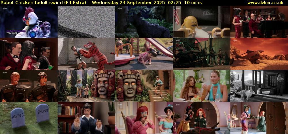 Robot Chicken [adult swim] (E4 Extra) Wednesday 24 September 2025 02:25 - 02:35