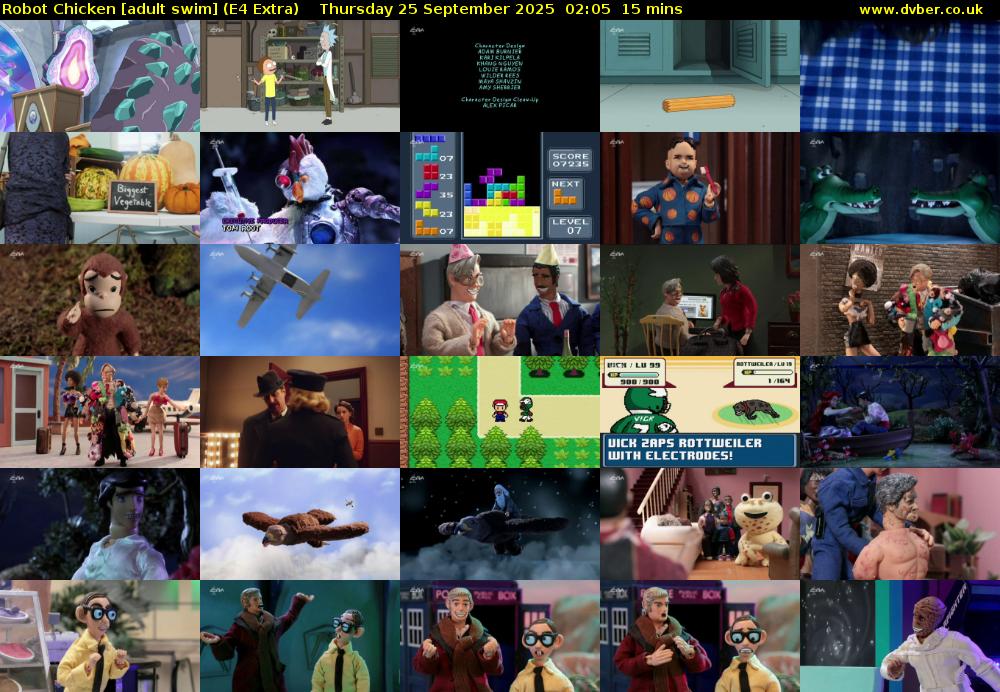 Robot Chicken [adult swim] (E4 Extra) Thursday 25 September 2025 02:05 - 02:20