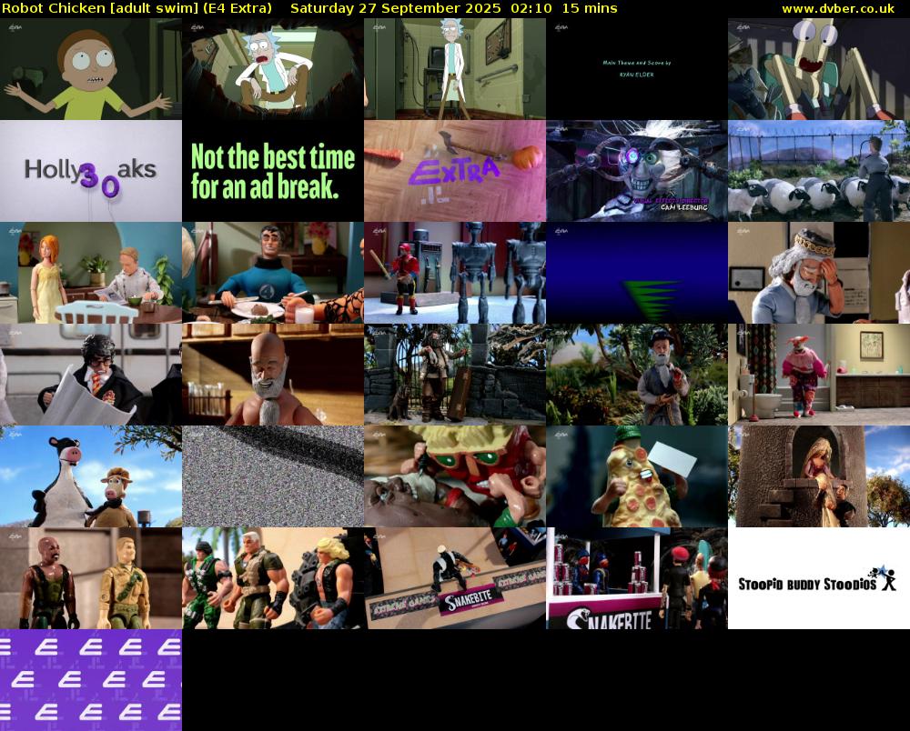 Robot Chicken [adult swim] (E4 Extra) Saturday 27 September 2025 02:10 - 02:25