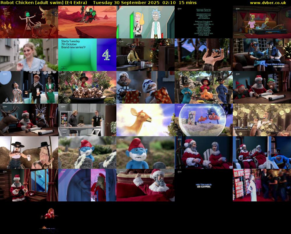 Robot Chicken [adult swim] (E4 Extra) Tuesday 30 September 2025 02:10 - 02:25