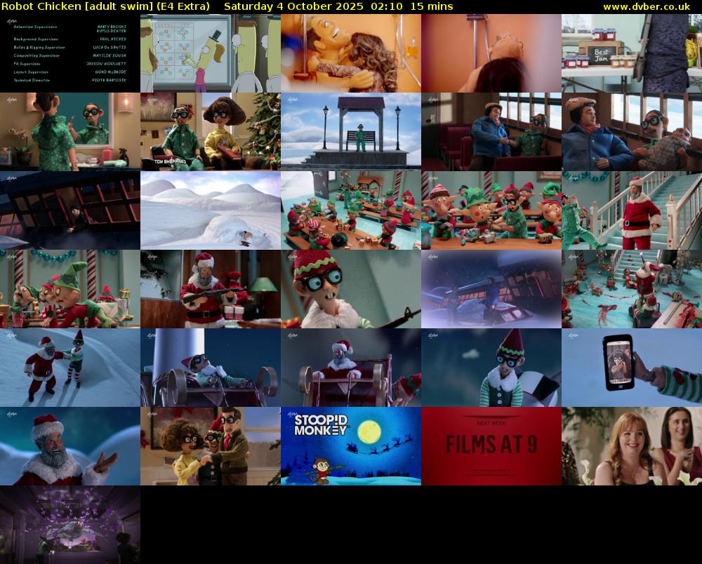 Robot Chicken [adult swim] (E4 Extra) Saturday 4 October 2025 02:10 - 02:25
