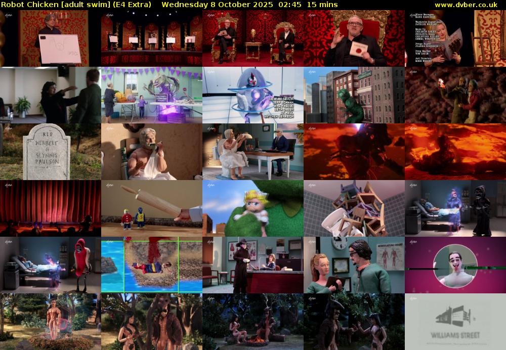 Robot Chicken [adult swim] (E4 Extra) Wednesday 8 October 2025 02:45 - 03:00