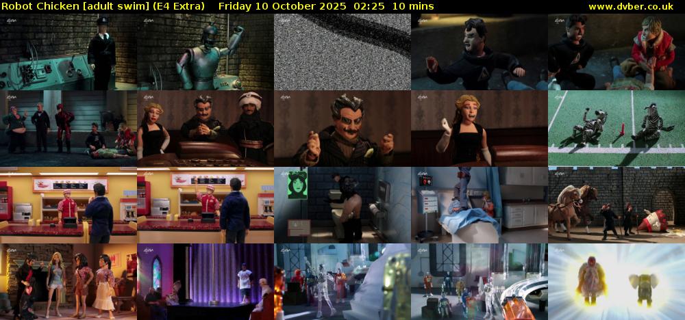 Robot Chicken [adult swim] (E4 Extra) Friday 10 October 2025 02:25 - 02:35