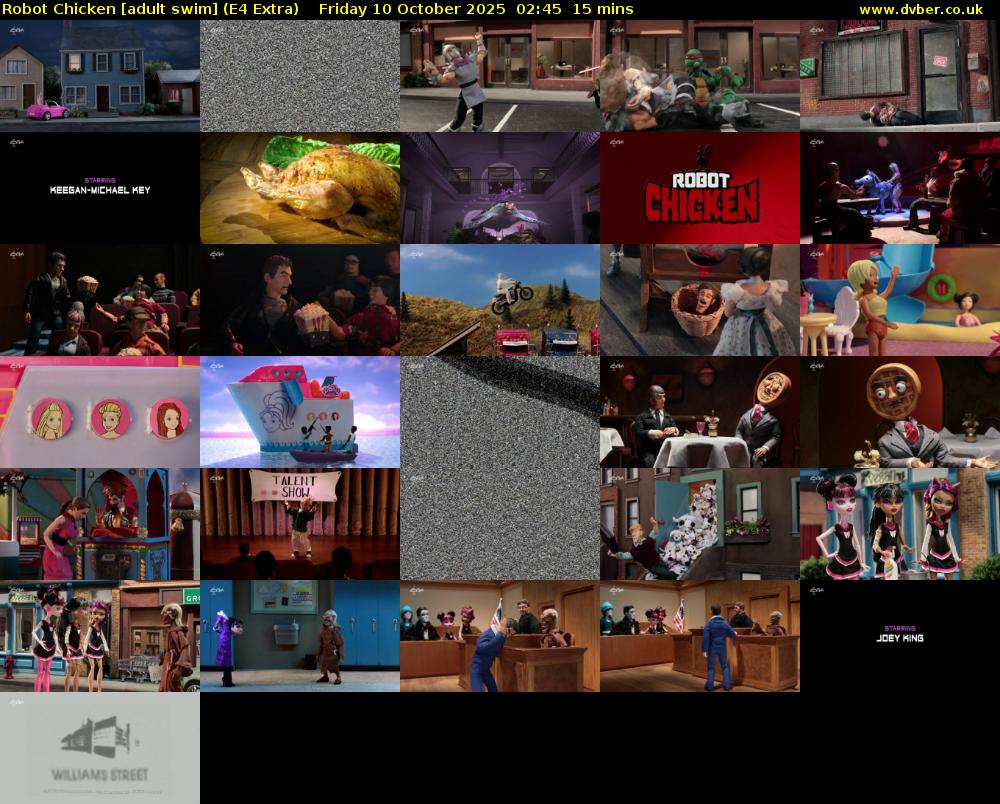 Robot Chicken [adult swim] (E4 Extra) Friday 10 October 2025 02:45 - 03:00