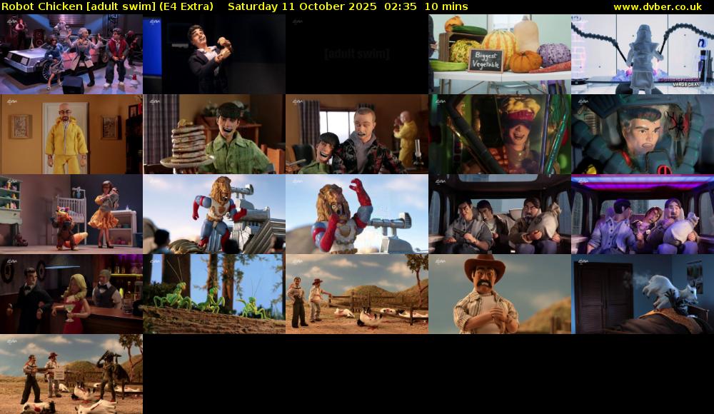 Robot Chicken [adult swim] (E4 Extra) Saturday 11 October 2025 02:35 - 02:45