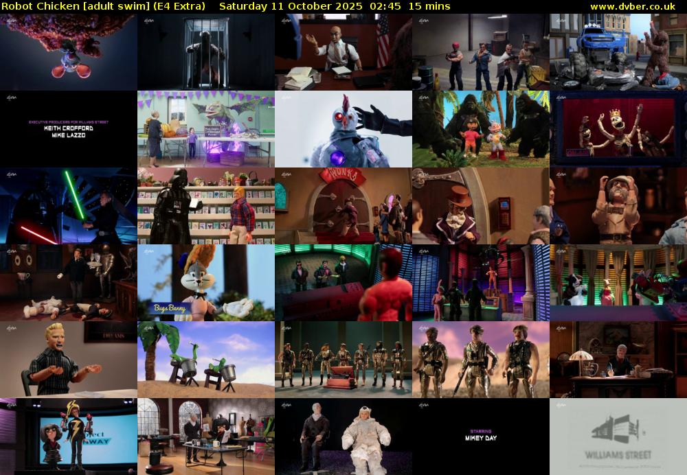 Robot Chicken [adult swim] (E4 Extra) Saturday 11 October 2025 02:45 - 03:00