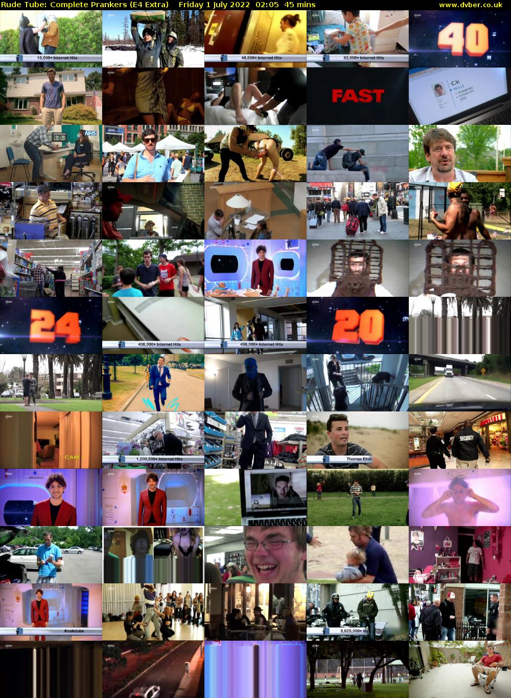 Rude Tube: Complete Prankers (E4 Extra) Friday 1 July 2022 02:05 - 02:50