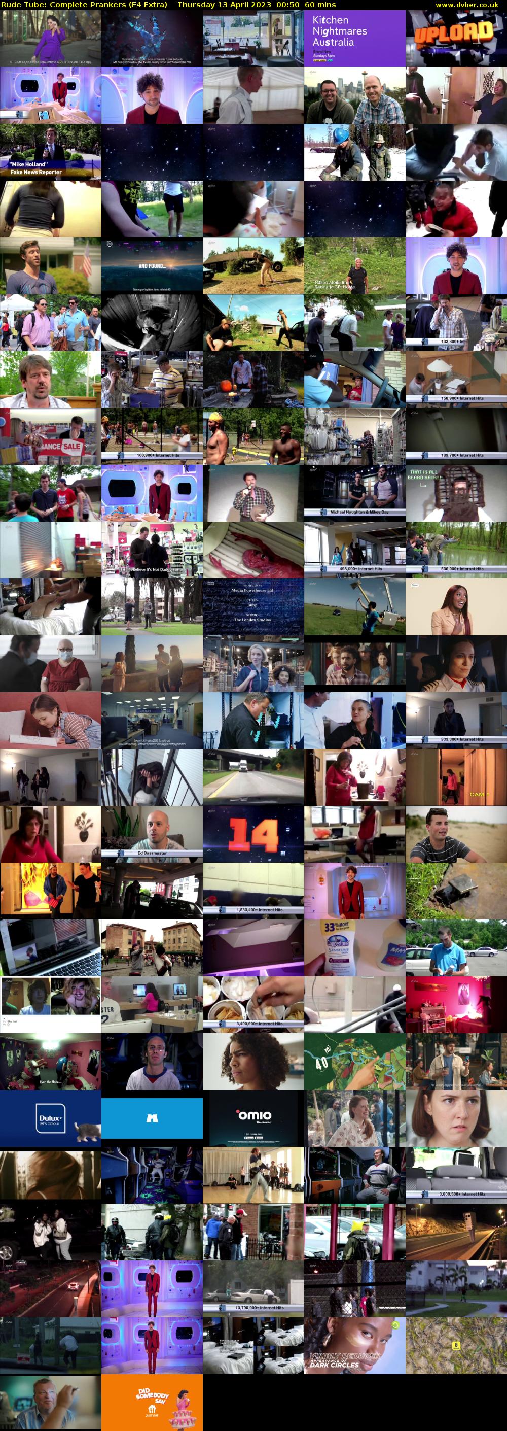 Rude Tube: Complete Prankers (E4 Extra) Thursday 13 April 2023 00:50 - 01:50