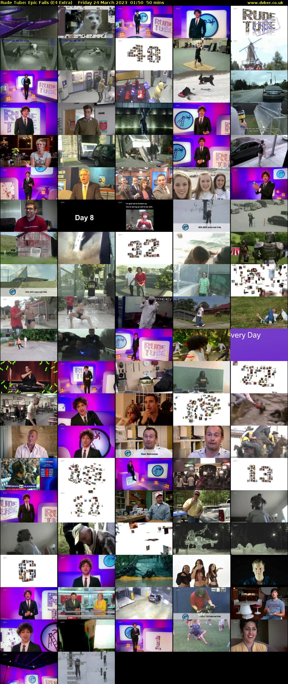 Rude Tube: Epic Fails (E4 Extra) Friday 24 March 2023 01:50 - 02:40