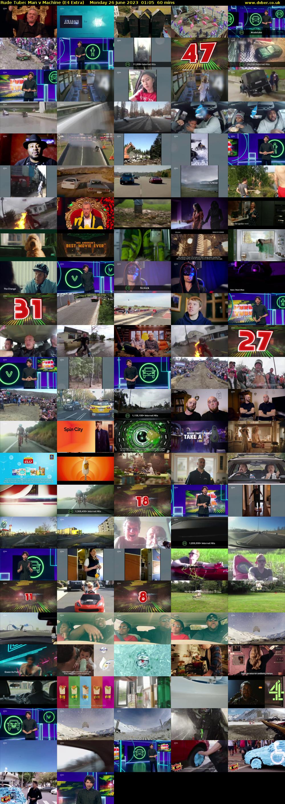 Rude Tube: Man v Machine (E4 Extra) Monday 26 June 2023 01:05 - 02:05