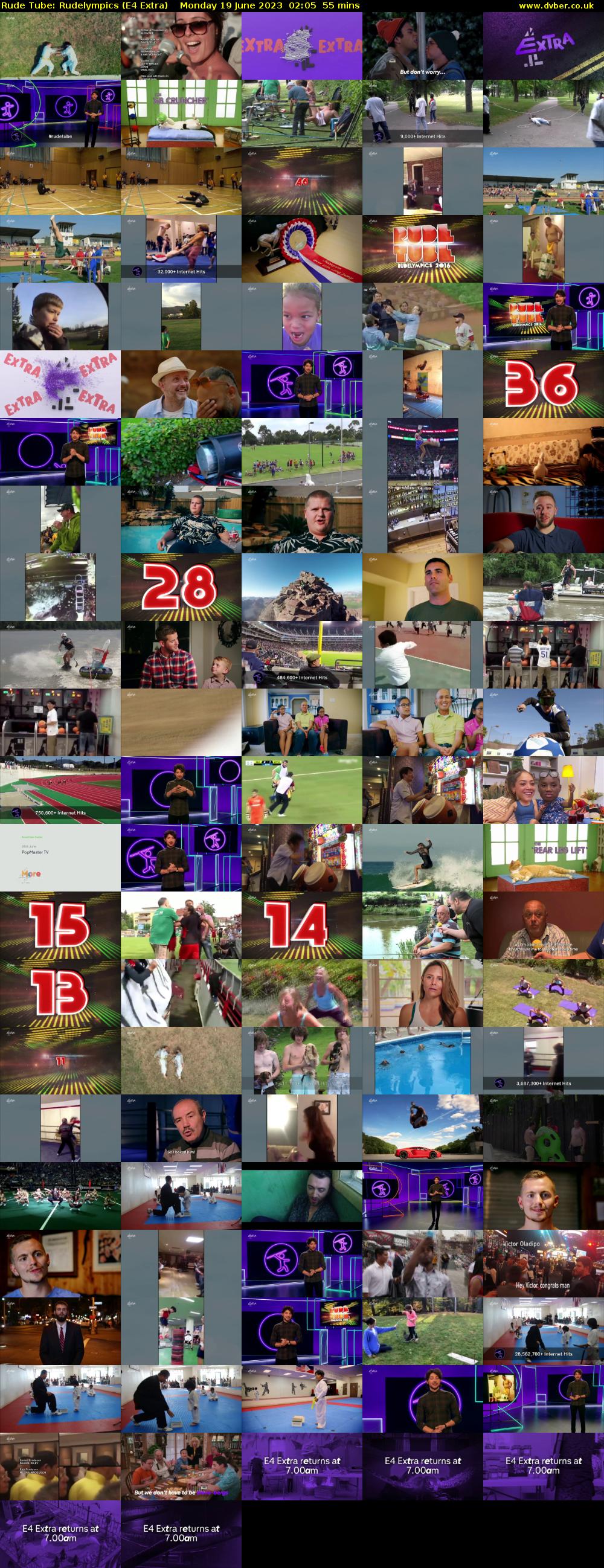 Rude Tube: Rudelympics (E4 Extra) Monday 19 June 2023 02:05 - 03:00