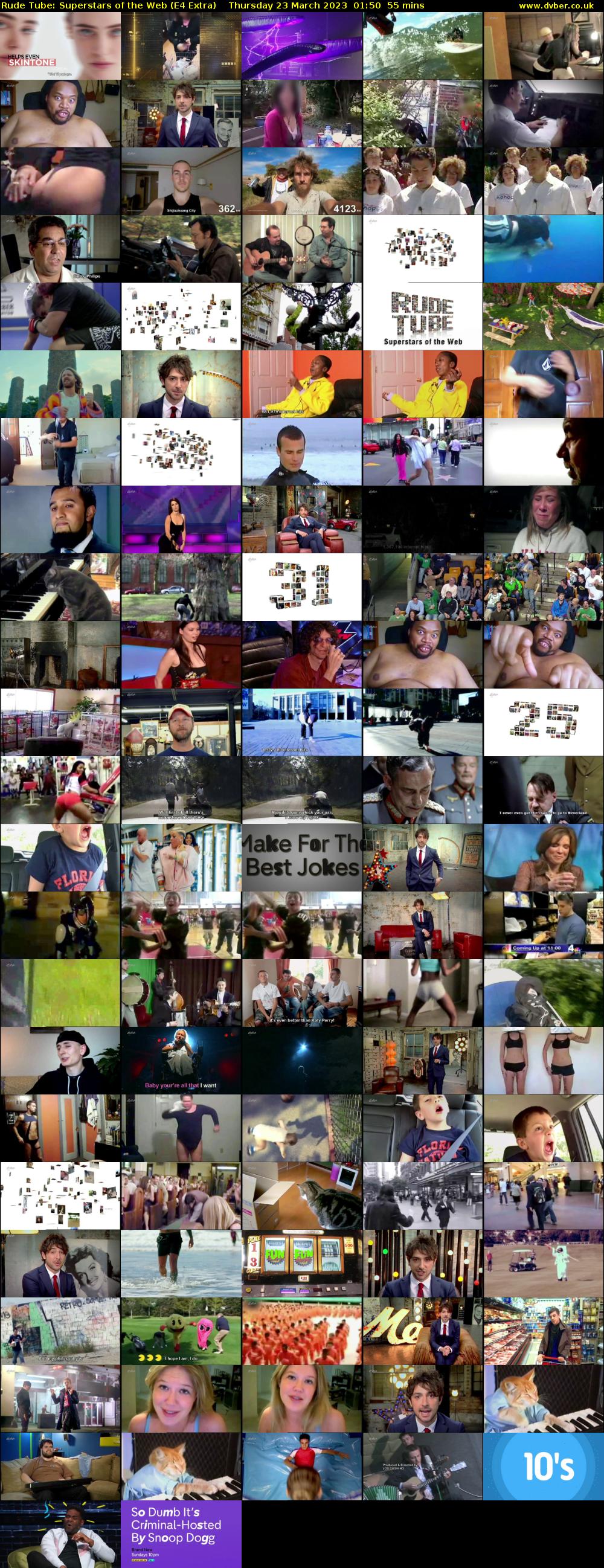 Rude Tube: Superstars of the Web (E4 Extra) Thursday 23 March 2023 01:50 - 02:45