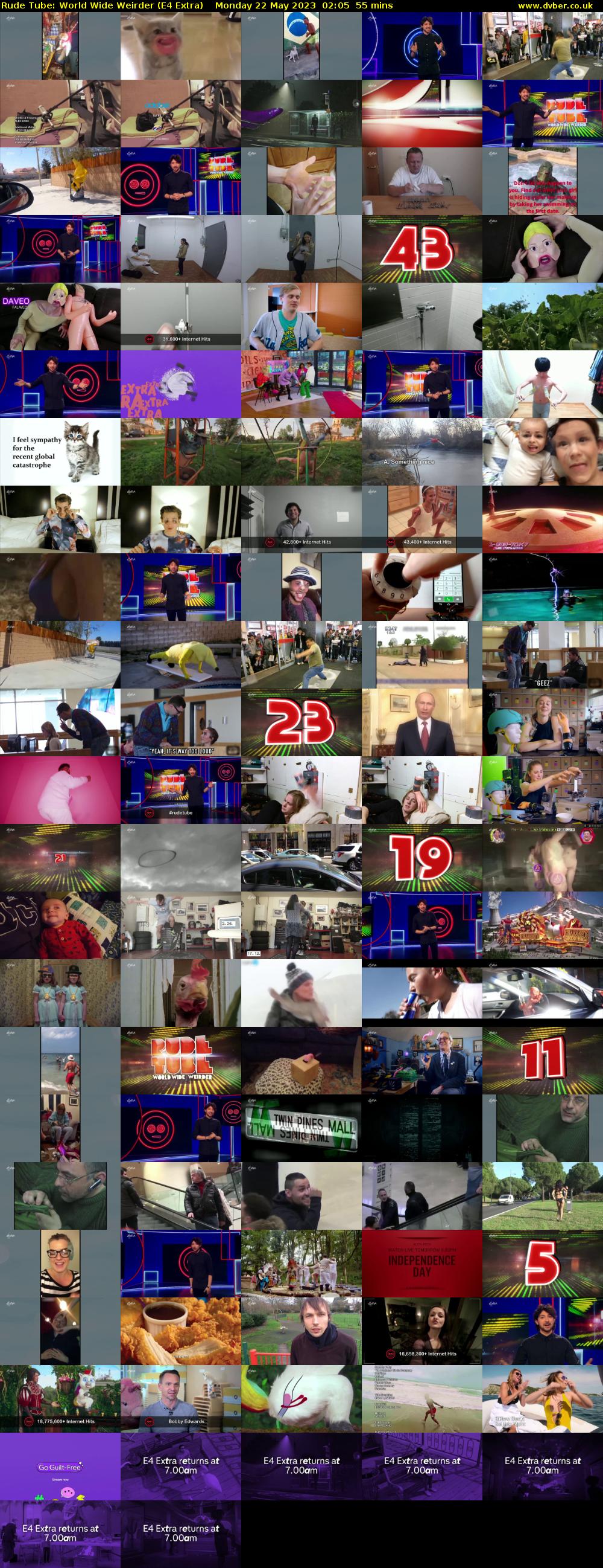Rude Tube: World Wide Weirder (E4 Extra) Monday 22 May 2023 02:05 - 03:00