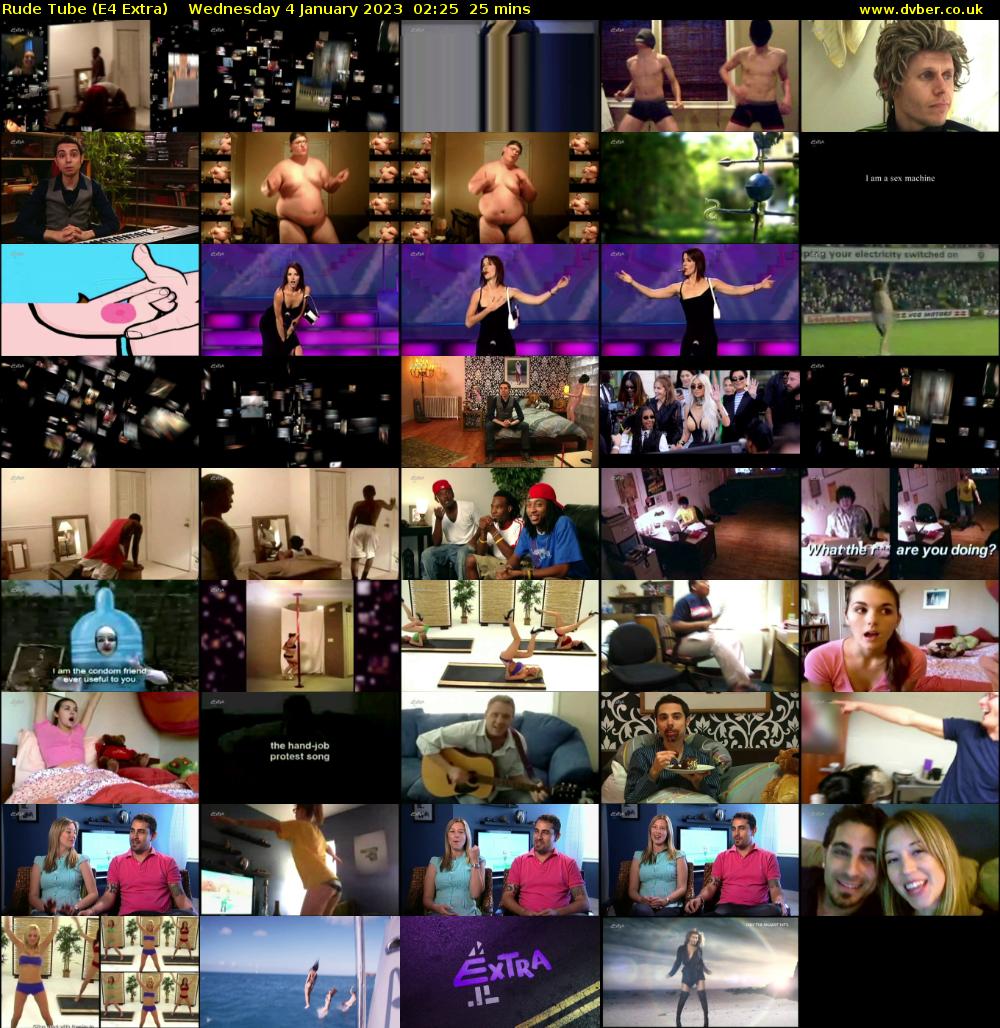 Rude Tube (E4 Extra) Wednesday 4 January 2023 02:25 - 02:50