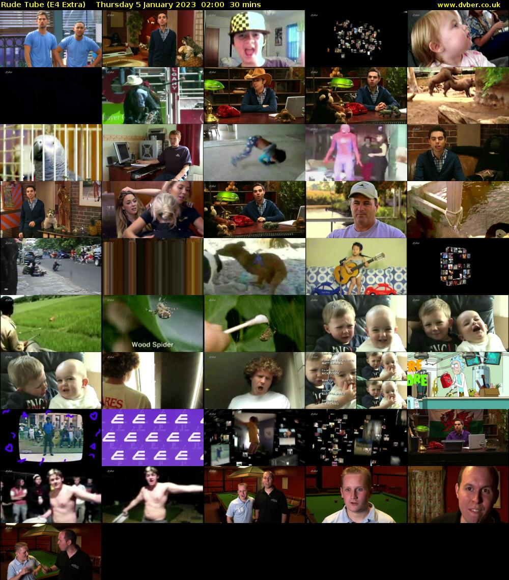 Rude Tube (E4 Extra) Thursday 5 January 2023 02:00 - 02:30
