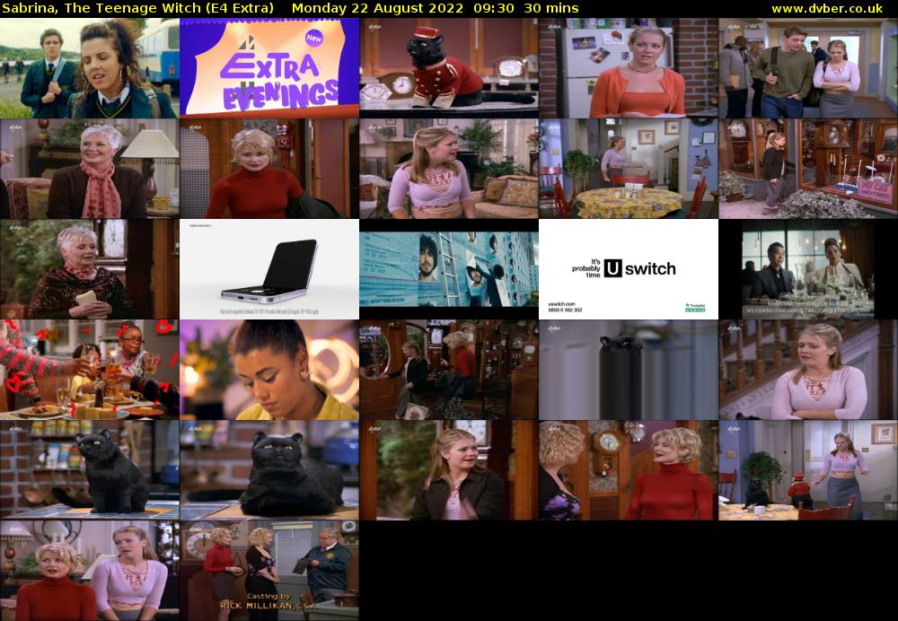 Sabrina, The Teenage Witch (E4 Extra) Monday 22 August 2022 09:30 - 10:00
