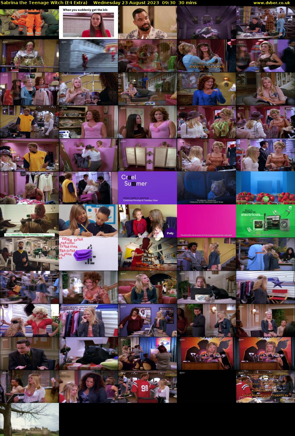 Sabrina the Teenage Witch (E4 Extra) Wednesday 23 August 2023 09:30 - 10:00