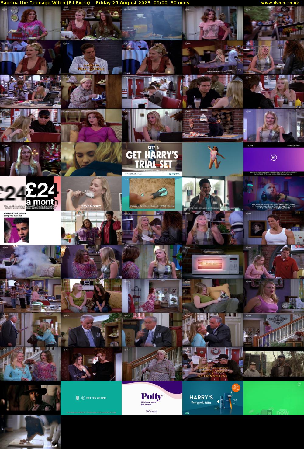 Sabrina the Teenage Witch (E4 Extra) Friday 25 August 2023 09:00 - 09:30