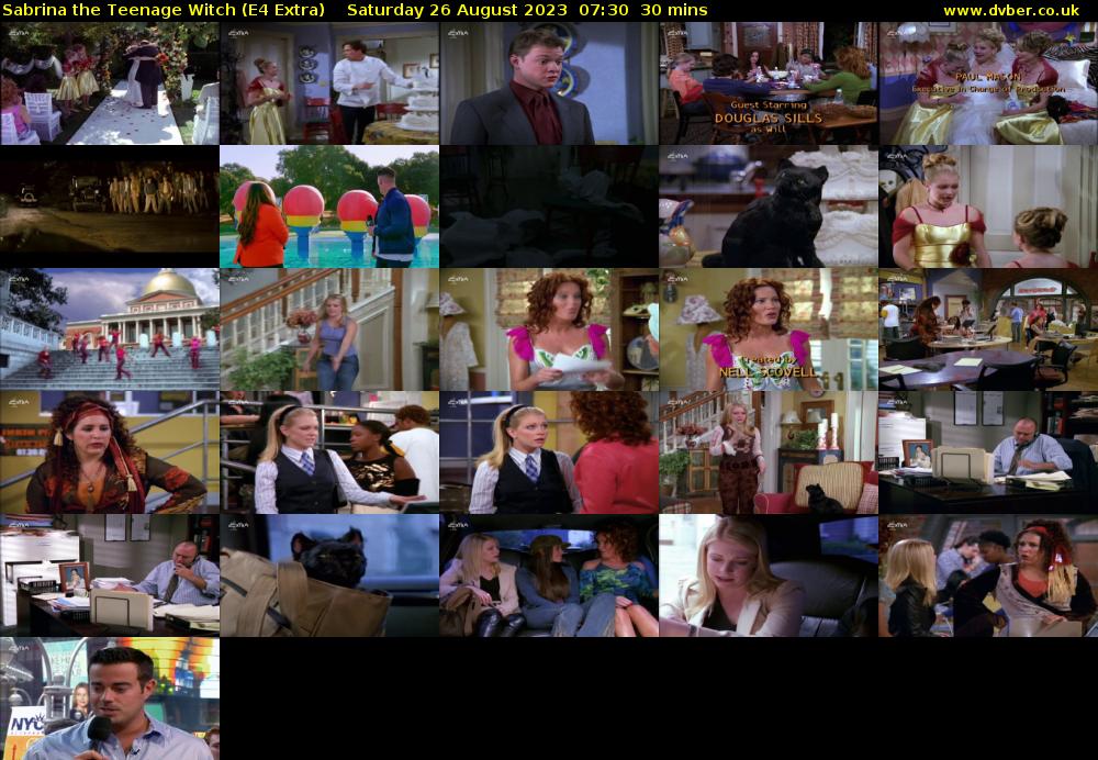 Sabrina the Teenage Witch (E4 Extra) Saturday 26 August 2023 07:30 - 08:00