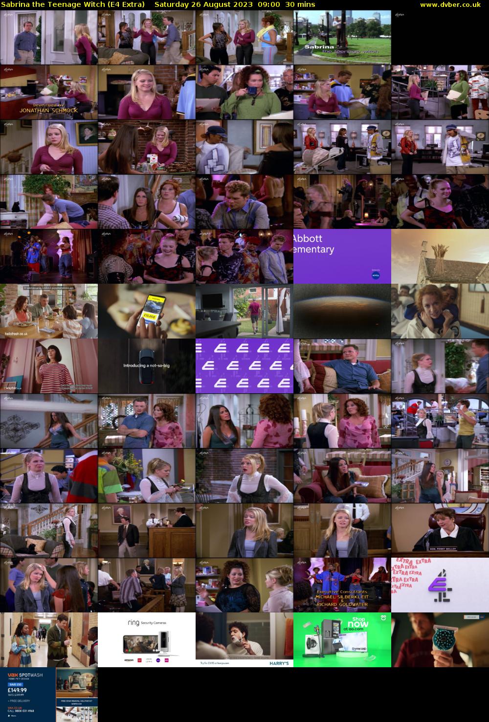 Sabrina the Teenage Witch (E4 Extra) Saturday 26 August 2023 09:00 - 09:30