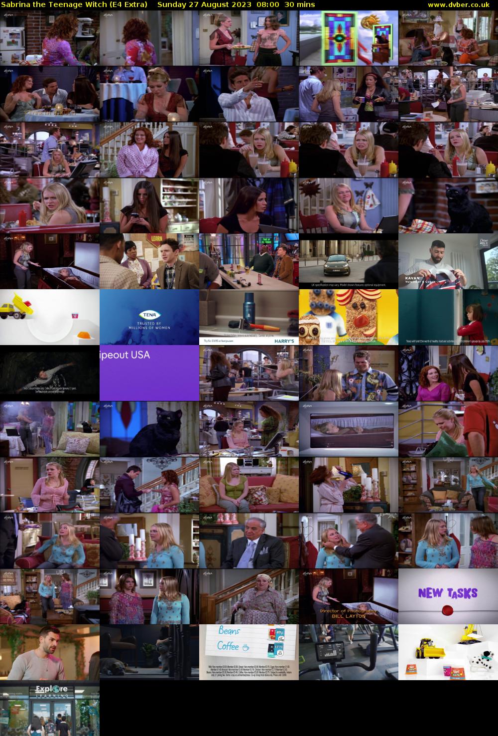 Sabrina the Teenage Witch (E4 Extra) Sunday 27 August 2023 08:00 - 08:30