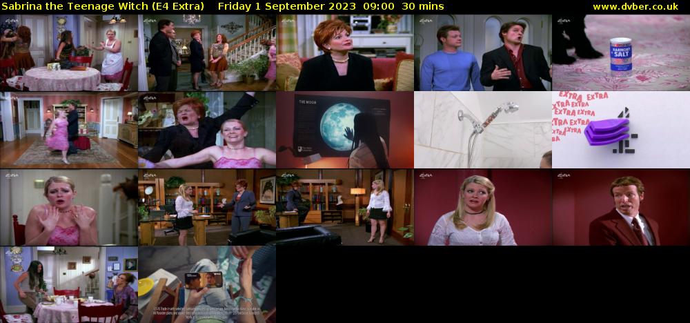Sabrina the Teenage Witch (E4 Extra) Friday 1 September 2023 09:00 - 09:30