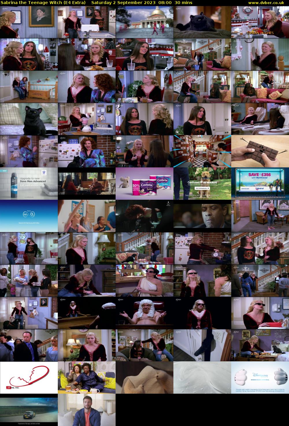 Sabrina the Teenage Witch (E4 Extra) Saturday 2 September 2023 08:00 - 08:30