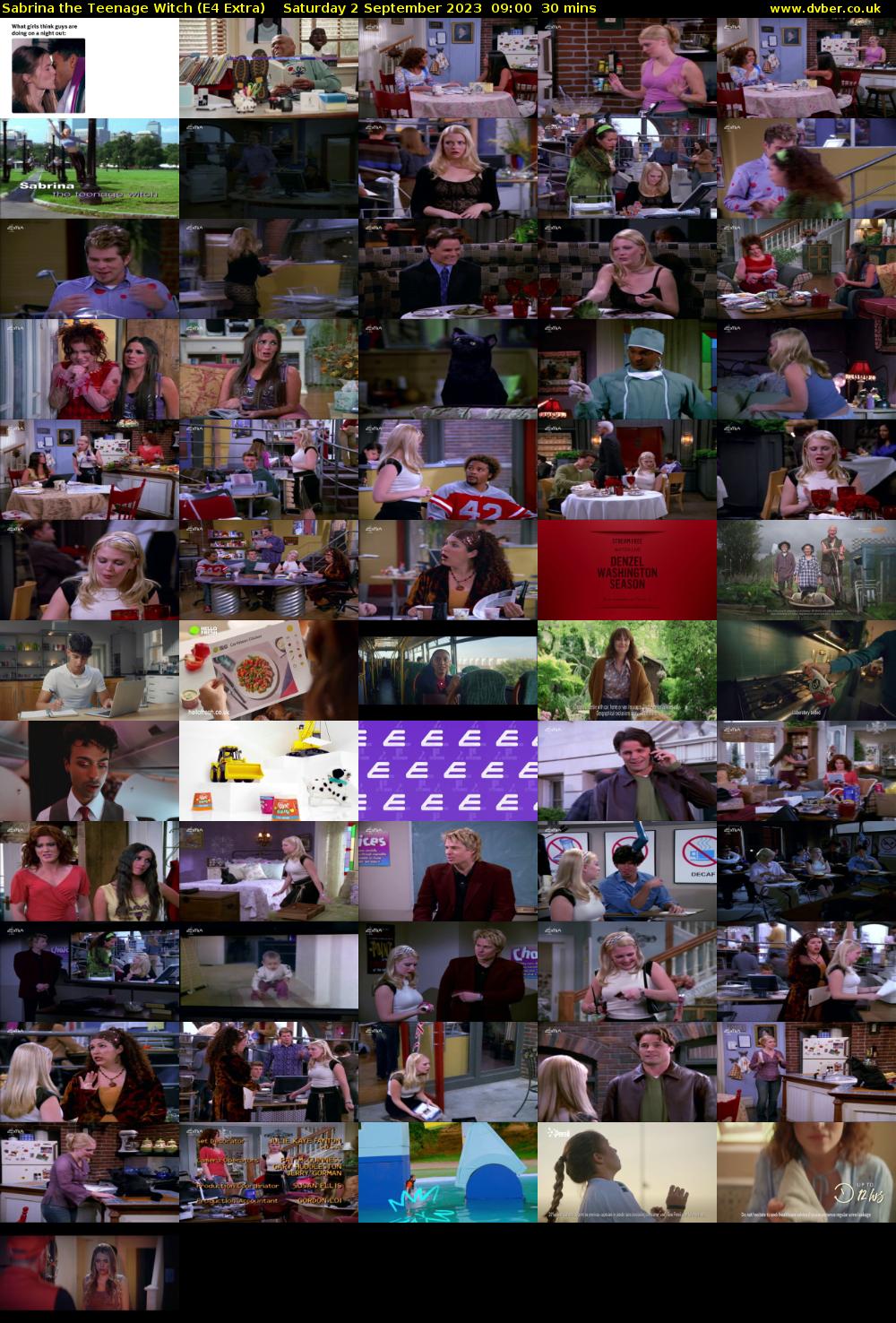 Sabrina the Teenage Witch (E4 Extra) Saturday 2 September 2023 09:00 - 09:30
