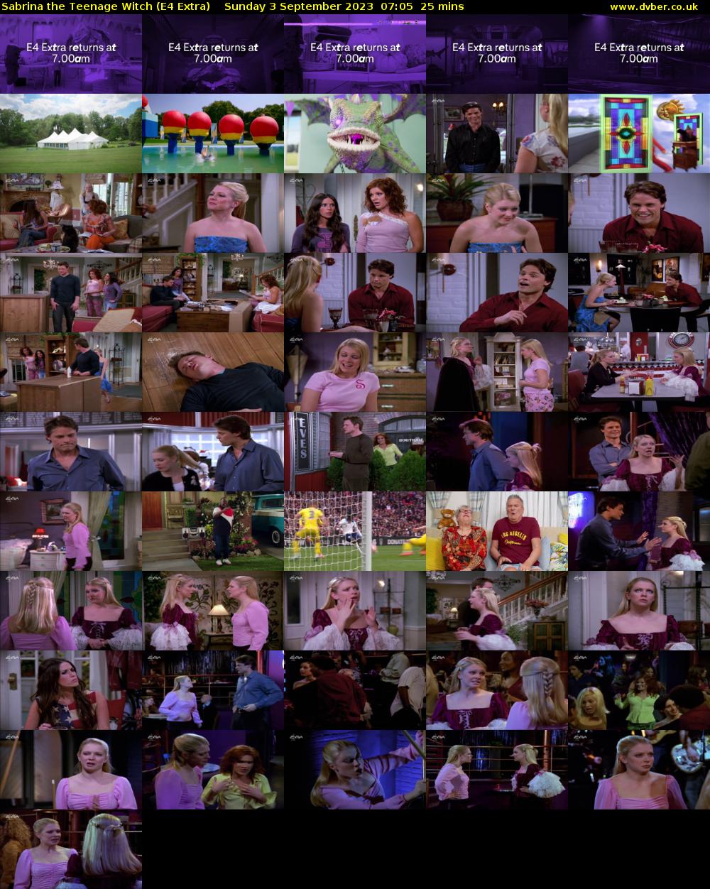 Sabrina the Teenage Witch (E4 Extra) Sunday 3 September 2023 07:05 - 07:30
