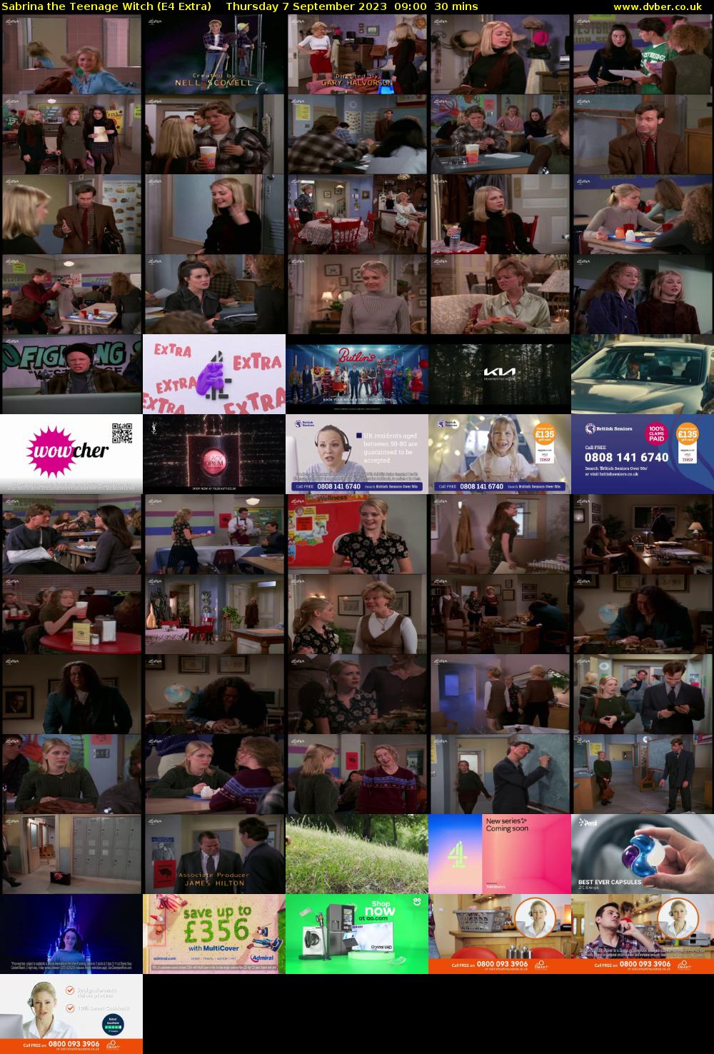 Sabrina the Teenage Witch (E4 Extra) Thursday 7 September 2023 09:00 - 09:30