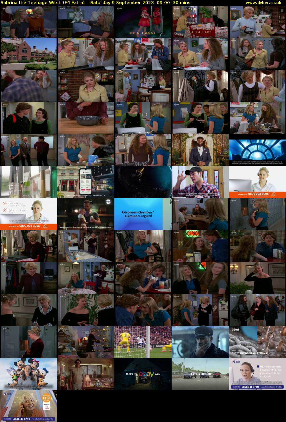 Sabrina the Teenage Witch (E4 Extra) Saturday 9 September 2023 09:00 - 09:30