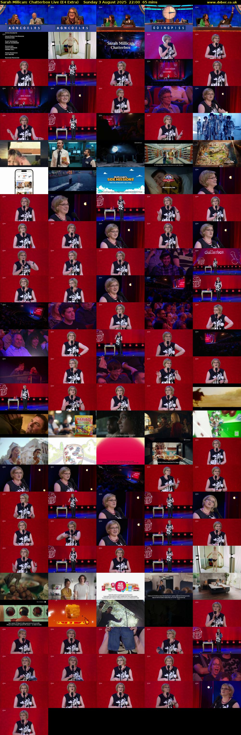 Sarah Millican: Chatterbox Live (E4 Extra) Sunday 3 August 2025 22:00 - 23:05