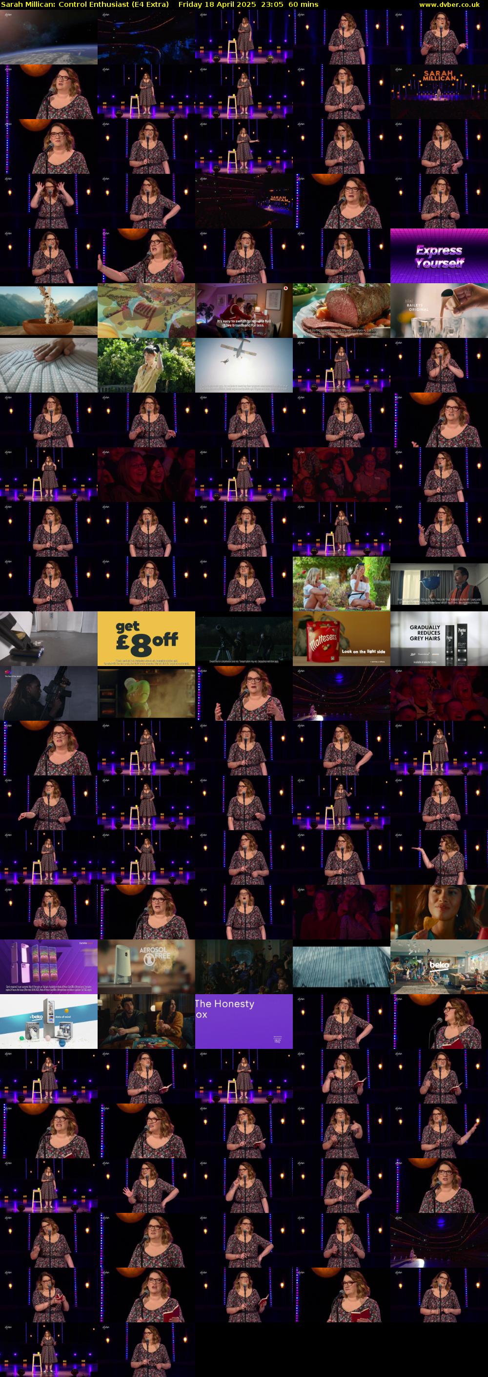 Sarah Millican: Control Enthusiast (E4 Extra) Friday 18 April 2025 23:05 - 00:05
