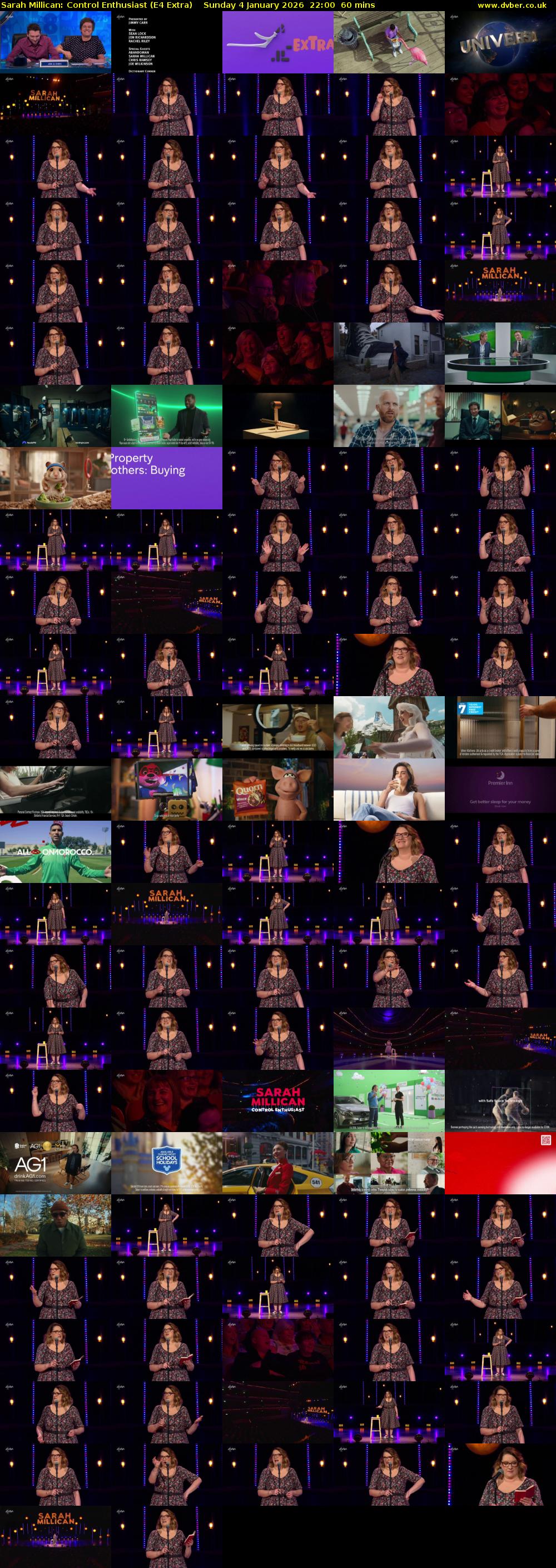 Sarah Millican: Control Enthusiast (E4 Extra) Sunday 4 January 2026 22:00 - 23:00