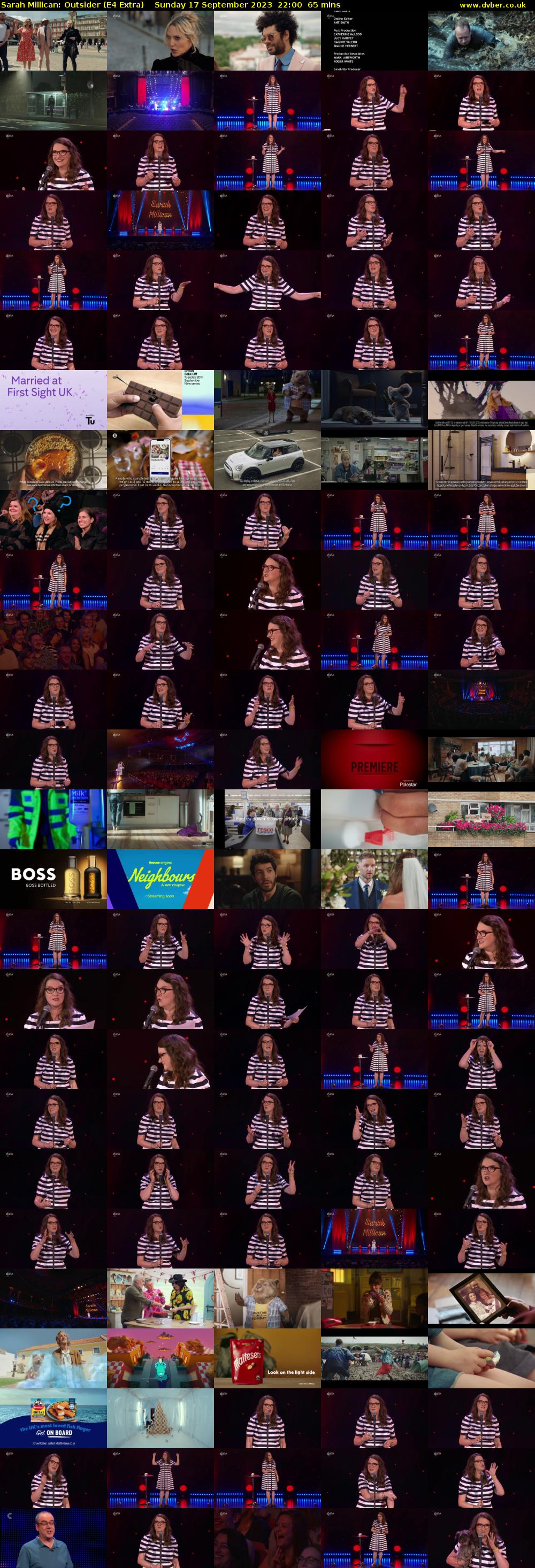 Sarah Millican: Outsider (E4 Extra) Sunday 17 September 2023 22:00 - 23:05