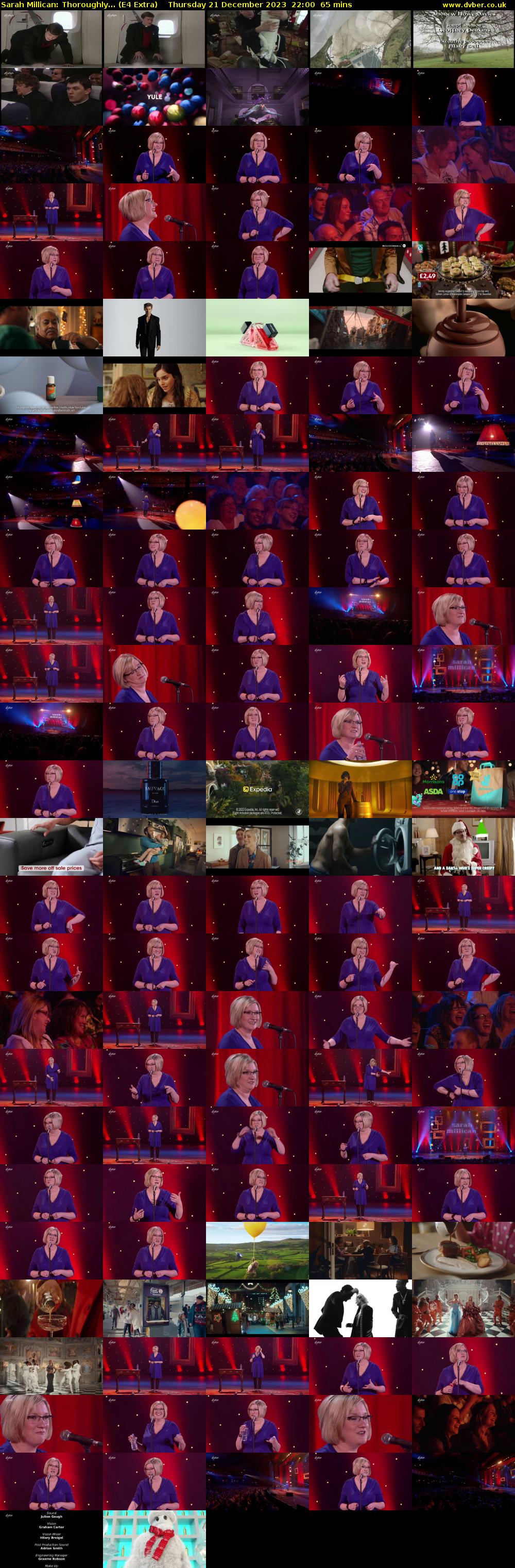 Sarah Millican: Thoroughly... (E4 Extra) Thursday 21 December 2023 22:00 - 23:05