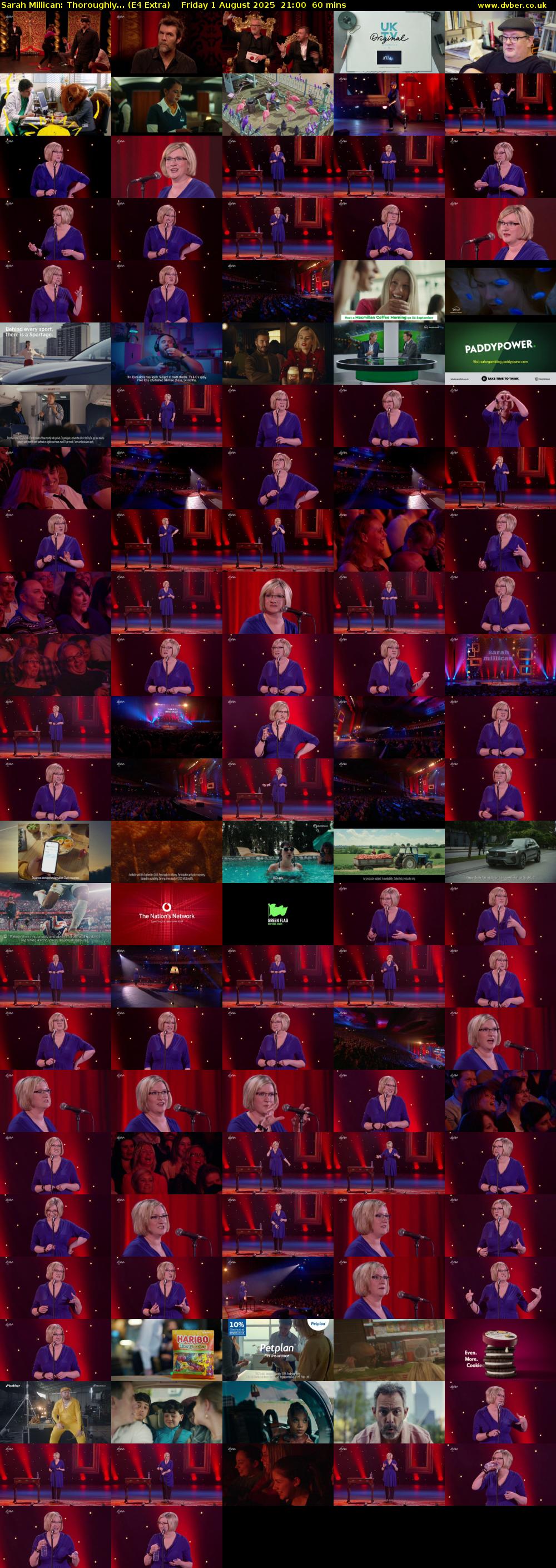 Sarah Millican: Thoroughly... (E4 Extra) Friday 1 August 2025 21:00 - 22:00