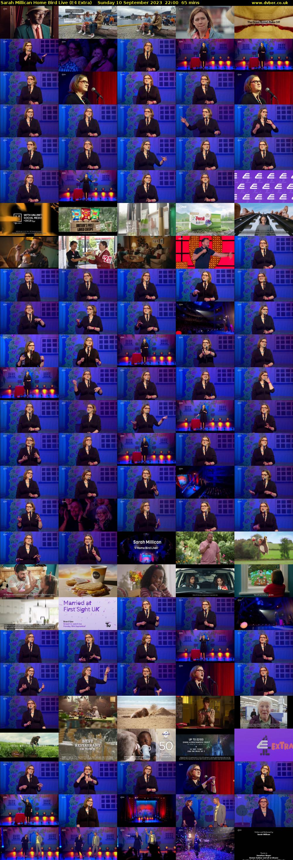Sarah Millican Home Bird Live (E4 Extra) Sunday 10 September 2023 22:00 - 23:05