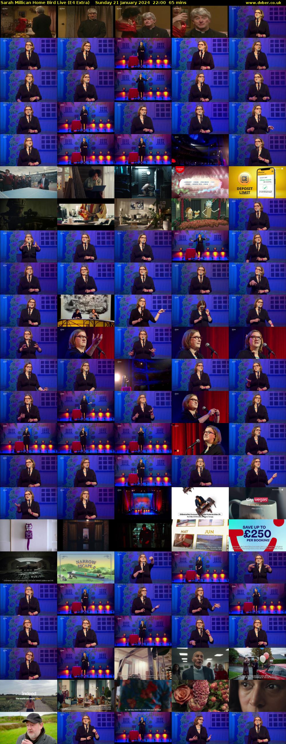Sarah Millican Home Bird Live (E4 Extra) Sunday 21 January 2024 22:00 - 23:05