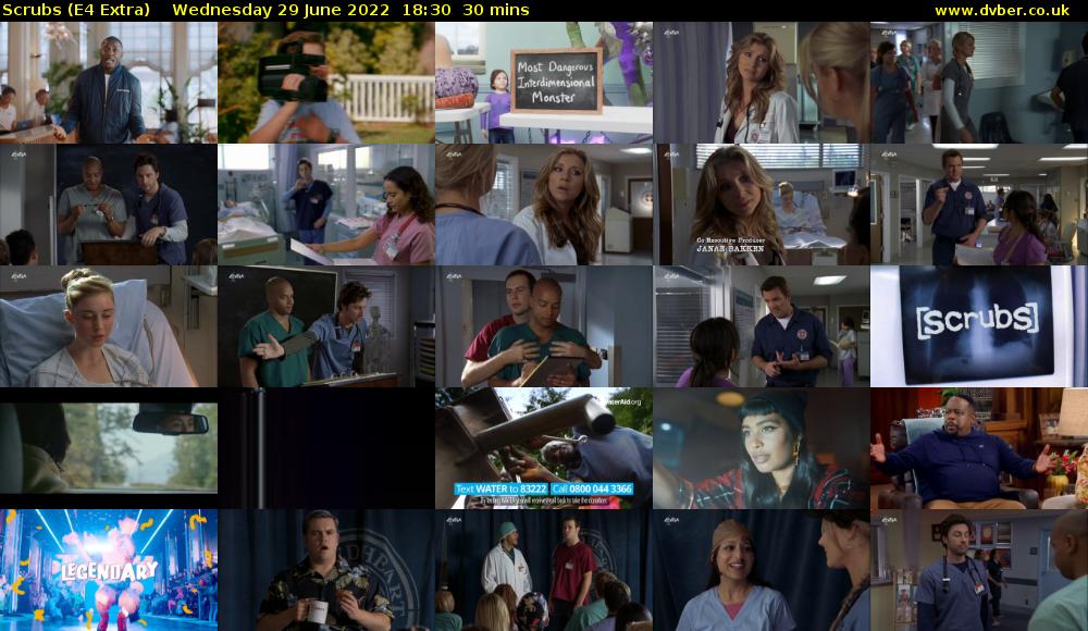 Scrubs (E4 Extra) Wednesday 29 June 2022 18:30 - 19:00
