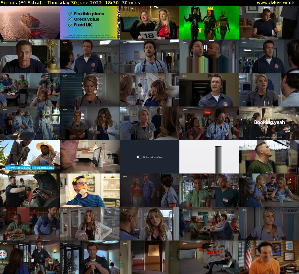 Scrubs (E4 Extra) Thursday 30 June 2022 18:30 - 19:00