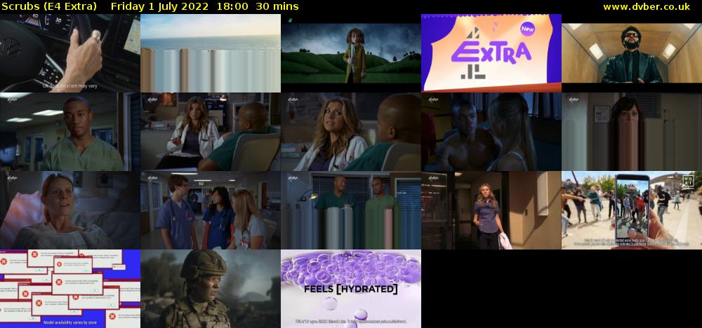 Scrubs (E4 Extra) Friday 1 July 2022 18:00 - 18:30