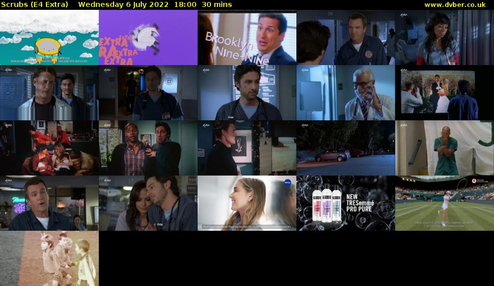Scrubs (E4 Extra) Wednesday 6 July 2022 18:00 - 18:30