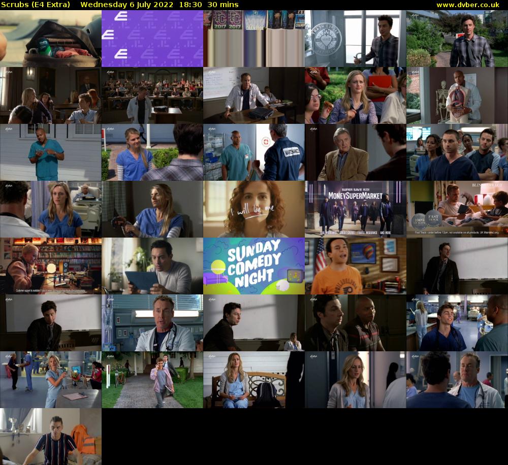 Scrubs (E4 Extra) Wednesday 6 July 2022 18:30 - 19:00