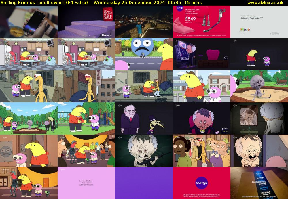 Smiling Friends [adult swim] (E4 Extra) Wednesday 25 December 2024 00:35 - 00:50