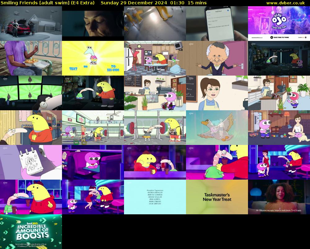 Smiling Friends [adult swim] (E4 Extra) Sunday 29 December 2024 01:30 - 01:45