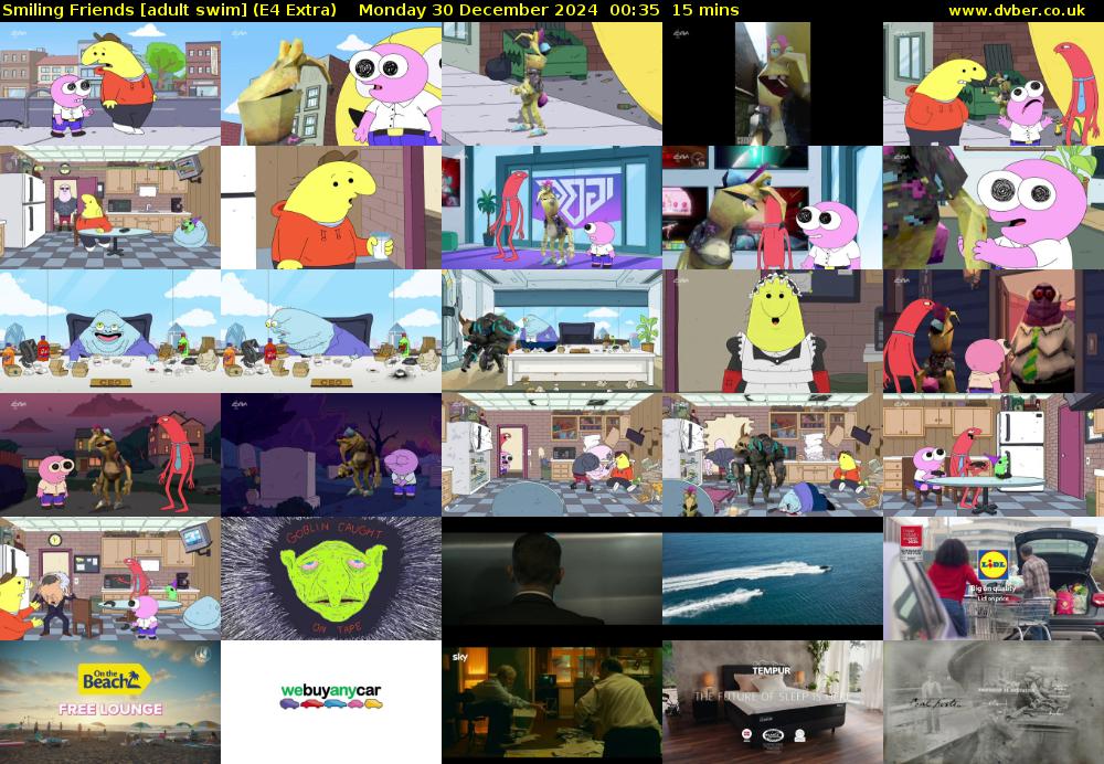 Smiling Friends [adult swim] (E4 Extra) Monday 30 December 2024 00:35 - 00:50