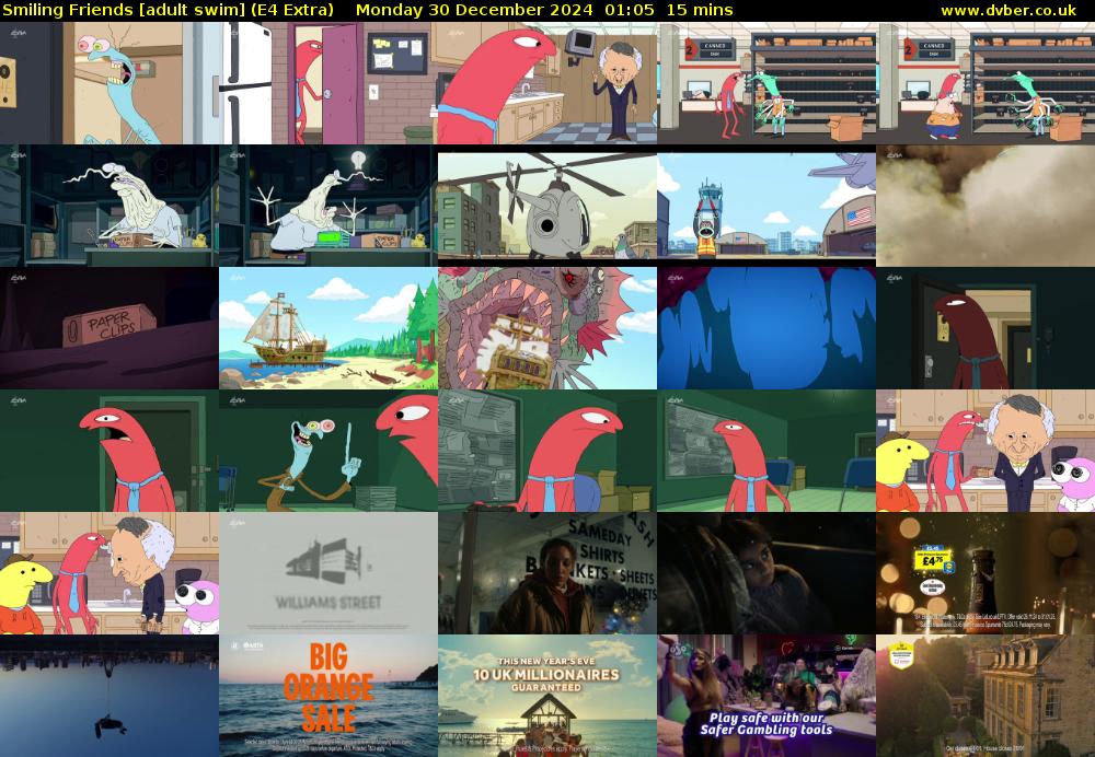 Smiling Friends [adult swim] (E4 Extra) Monday 30 December 2024 01:05 - 01:20